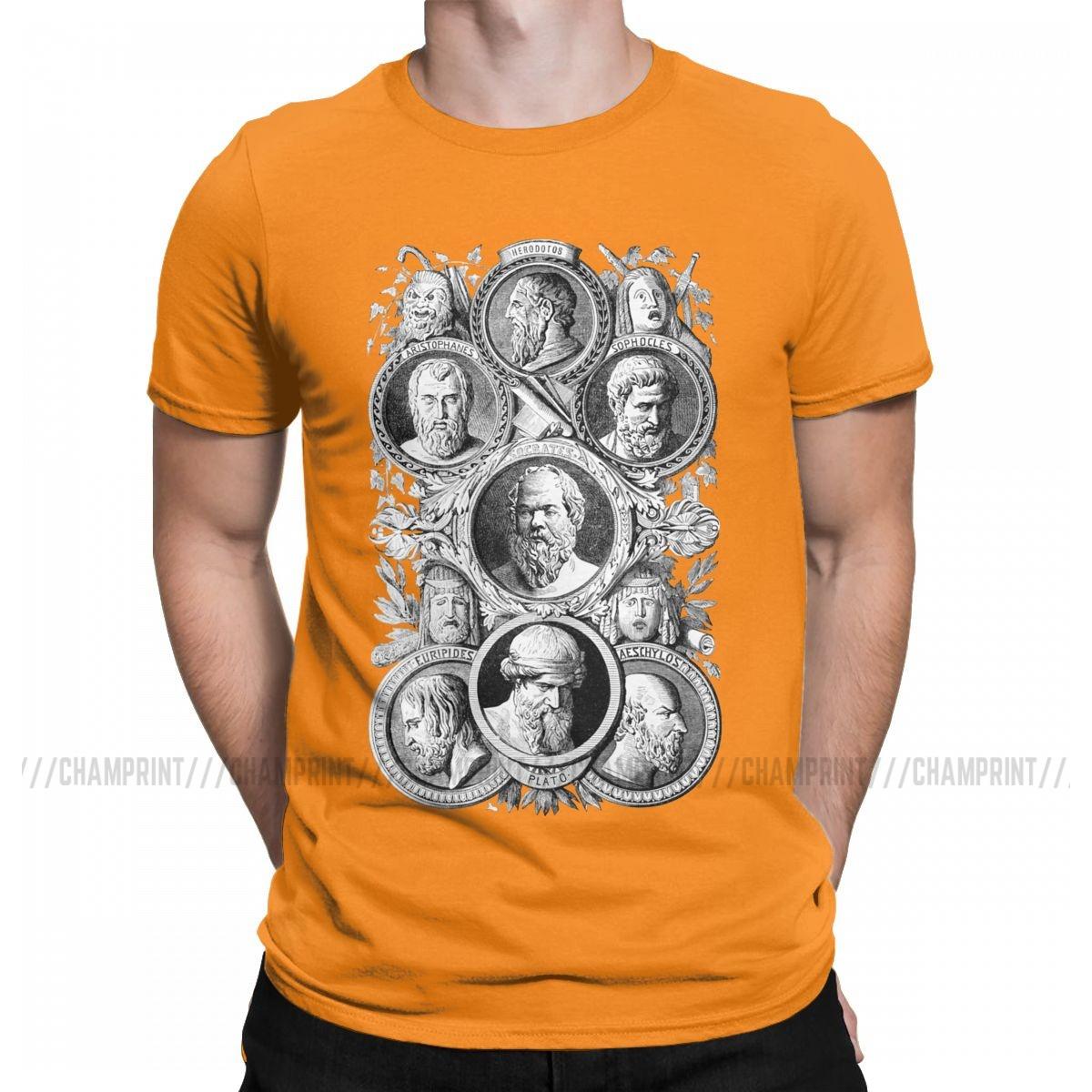 

Greek Philosophers Socrates Plato Aristotle T Shirt Men Pure Cotton T-Shirt O Neck Tee Shirt Short Sleeve Clothing Plus Size 4XL