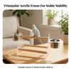 Parrot Play Stand with Cups Wooden Tabletop Bird Perch Compact for Counter