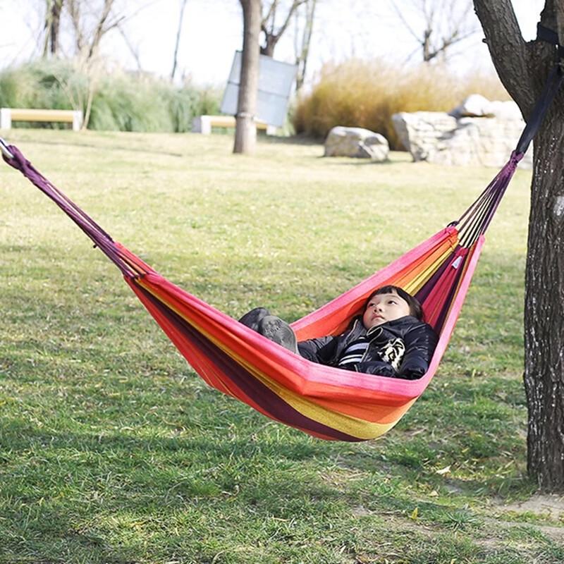 OLOEY Outdoor Anti-Rollover Canvas Hammock