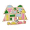 24 Pieces Translucent Rubberwood Construction Blocks with Acrylic Panels Solid