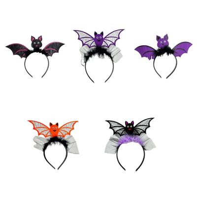 Students Taking Photo Hairband Bat Wing Shape Hair Hoop for Halloween Party
