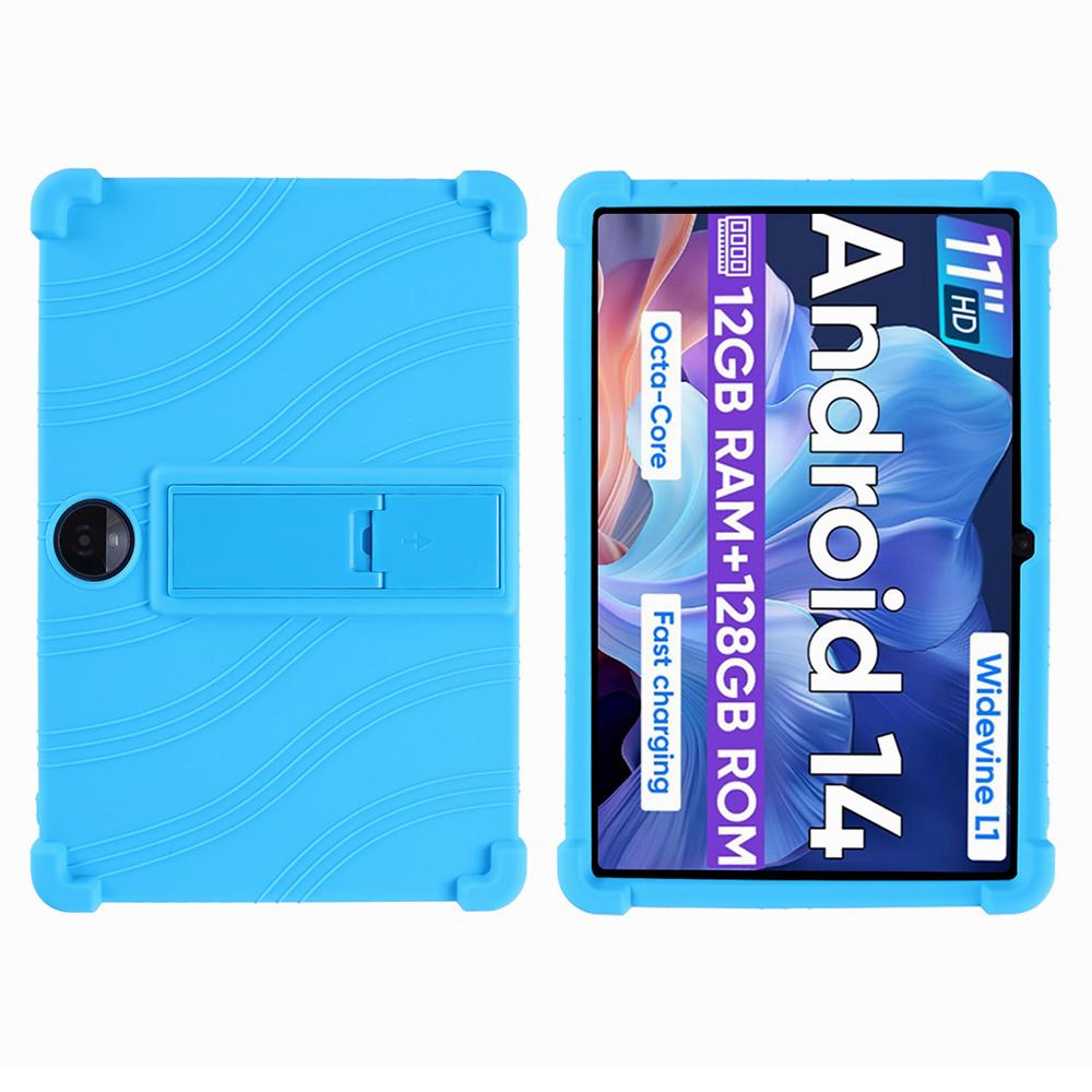 

For TUOHAITIME C5 Silicone Case with Kickstand Rugged Protective Cover Baby Blue