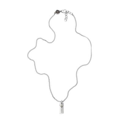 All Gender Stainless Steel Pendant One Stainless No Gemstones Silver Logo DX1116040 Necklace, Size, Steel, Pendant/Gold