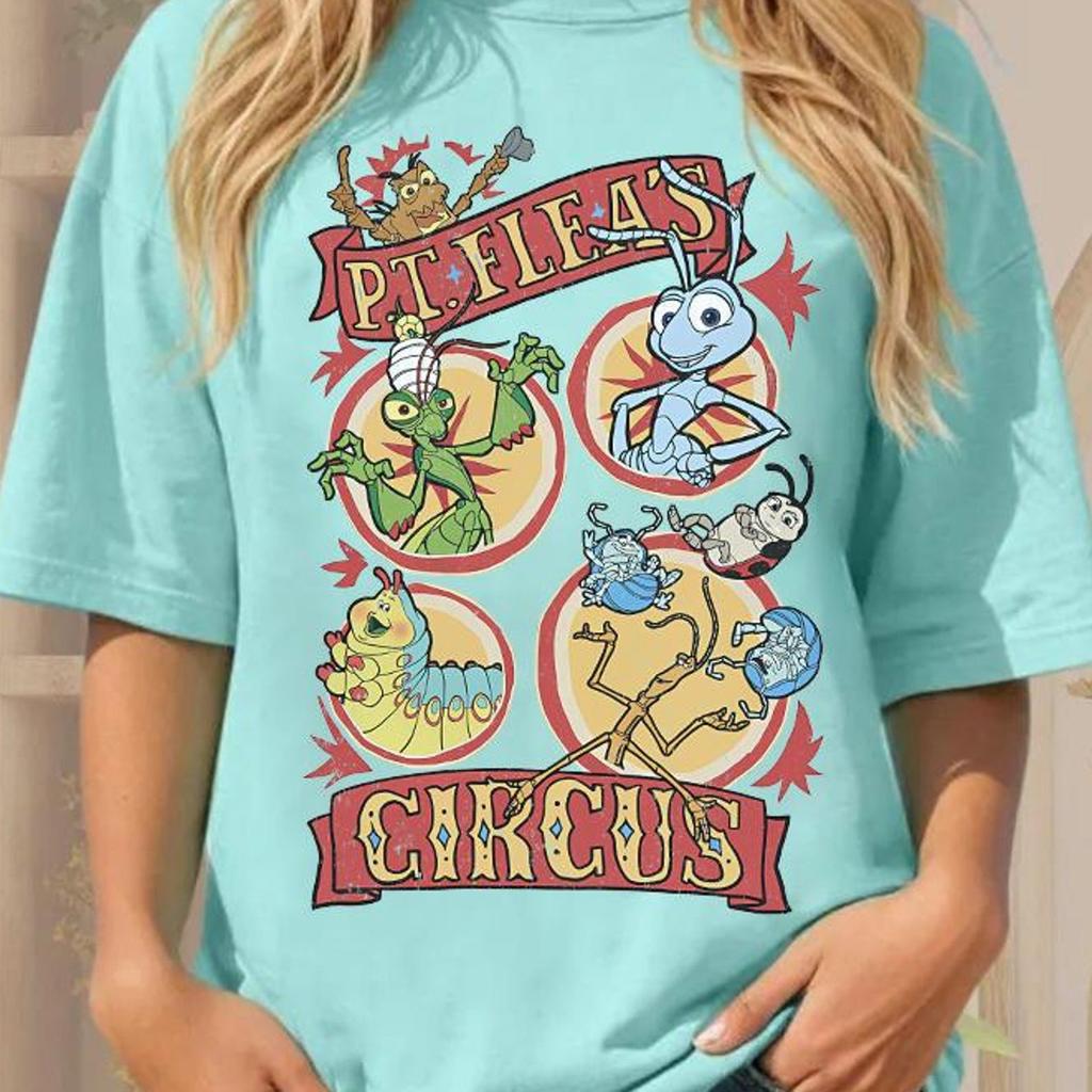 Disney Pixar A Bug's Life PT Flea's Circus T-Shirt, Disneyland A Bug's Land Family Outfits, Animal Kingdom, Heimlich Flik Hopper Bug shirt