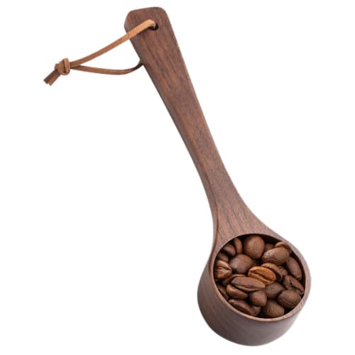 

Wooden coffee scoop, coffee bean measuring spoon, wooden coffee spoon in black walnut with long and short handles, coffee bean spoon, measuring spoon