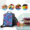 Blue And Pink Butterfly Morpho Insulated Lunch Bag for School Work Picnic Colorful Animal Tote Lunch Box Reusable Cooler Bag