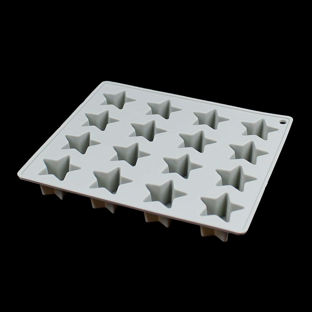 Silicone World DIY Five-pointed Star Ice Cube Silicone Molds 16 Grids Star Ice Grid Mold Ice Making Tray Chocolate Baking Tools