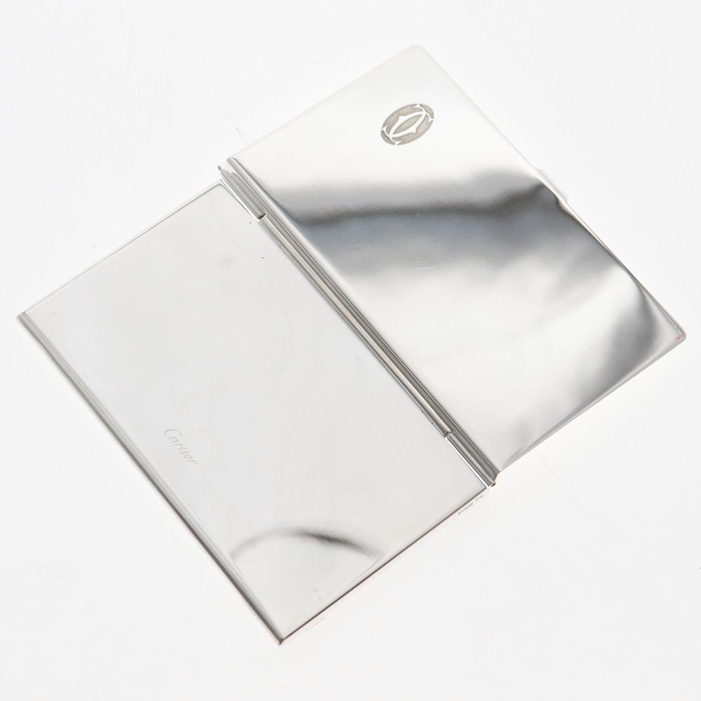 CARTIER 2C Card Case Silver925 unisex Used