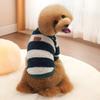 Special Autumn and Winter Pet Clothes Coral Fleece Striped Warm Dog Teddy Thicker Than Bear Small and Medium Dogs