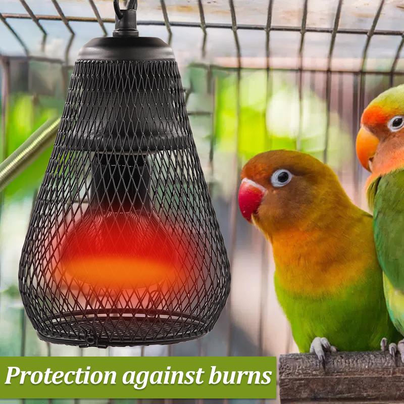 1pcs Pet Reptile Heat Lamp Shade Infrared Ceramic Heat Emitter Pet Coop Heater Guard for Chicken Lizard Turtle Brooder Snake