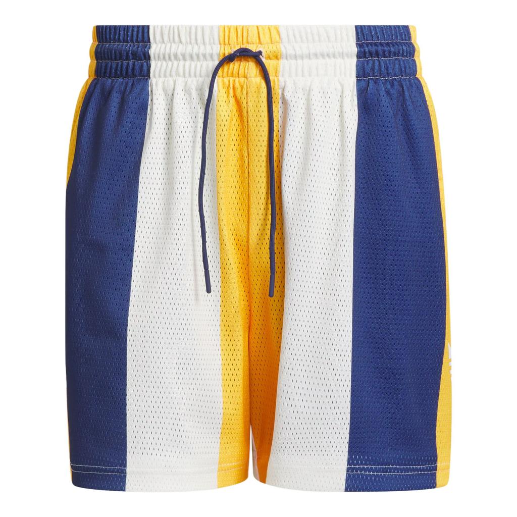 Adidas Originals SS25 Basketball Minimalist Comfortable Fashion Sports Casual Shorts Unisex Shorts Deep-Blue White Yellow JD5187