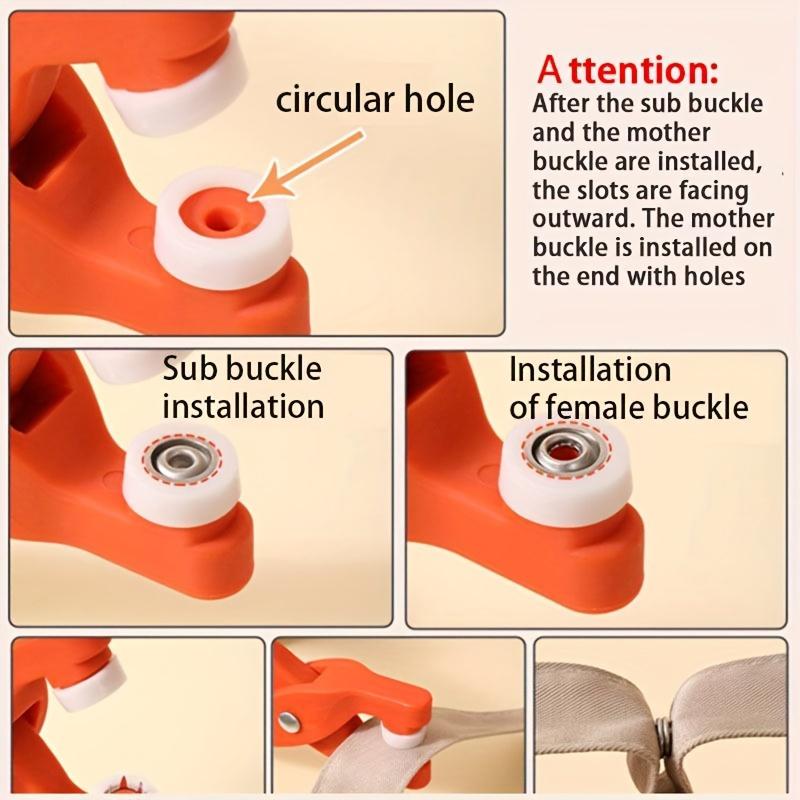 Button Accessories With 1pc Plastic Hand Pliers For Fast And Easy Clothing And Quilt Production