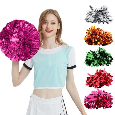 6 Zoll solider Pom in mehreren Farben für die Leistung von Cheerleader-Teams