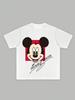 Disney Mickey Mouse Men's Casual Cartoon Print Short Sleeve T-Shirt Cotton Tee Couple Outfit Clothing White T-Shirt Men Clothing