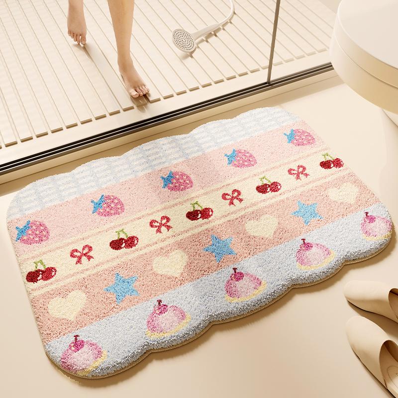 Winter Plüsch Badezimmerbodenmatte Imitation Kaschmir Teppich Toilette Badezimmer Badezimmer Badezimmer Saugmatte Toilette Fußmatte