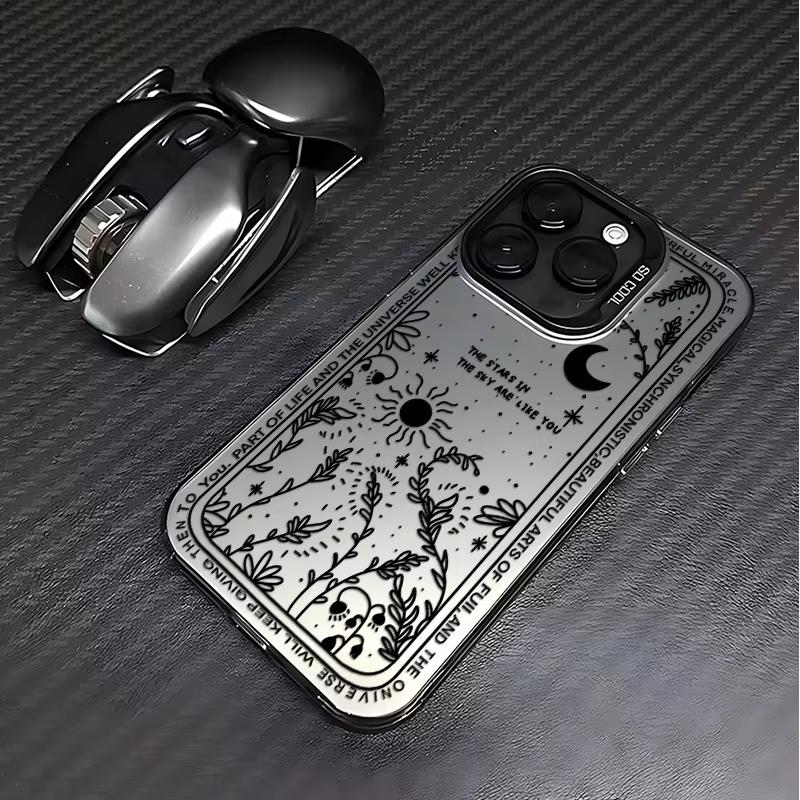 Fresh Moon Star Phone Case For IPhone 17 16 Pro Max 15 14 13 12 11 Pro Max Mini SE XS XR Anti Fall Matte Back Cover