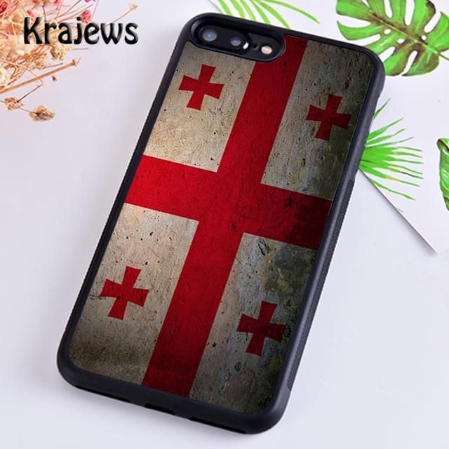 Krajews Georgia Grunge Flag Soft Phone Case Cover For iPhone 17 Air 16 15 14 plus 11 12 13 pro max Plus coque Fundas