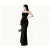 French Celebrity Lace Splicing Suspender Dress Women Skinny Waist Pinched Spice Girls Date Wear Long Dress Outside