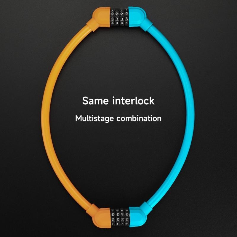 Bike Portable Code Lock Cable Anti Theft Security Resettable Combination Locks