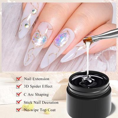 MTSSII 8ml 5 IN 1 No-wipe Top Coat Reinforcement Gel Nail Polish High Gloss Shine Finish Long Lasting Nail Art Gel DIY Design
