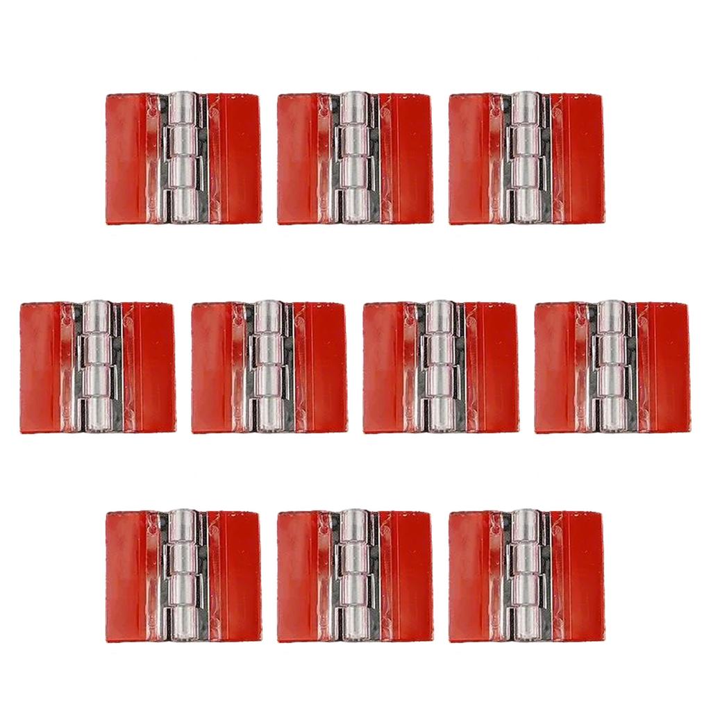 10 szt. Przezroczyste Samoprzylepne Zawiasy Akrylowe z Mocnym Klejem Elastyczne Składane Zawiasy Małe do Szafek i Mebli