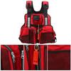 Portable Adult Floating Vest Fishing Waistcoat Multi Pocket Life Jacket Accessory(red )