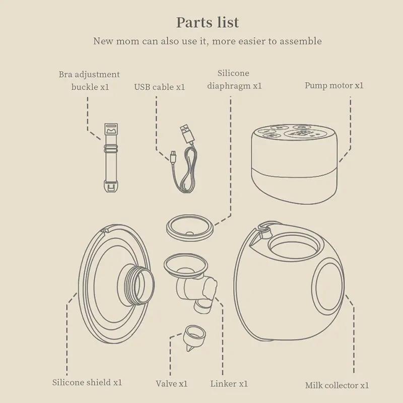 Automatic Breast Milk Pump Wearable Breast Pump Maxi Flex Double Electric Breast Pump Hands-free For Baby Feeding BPA Free