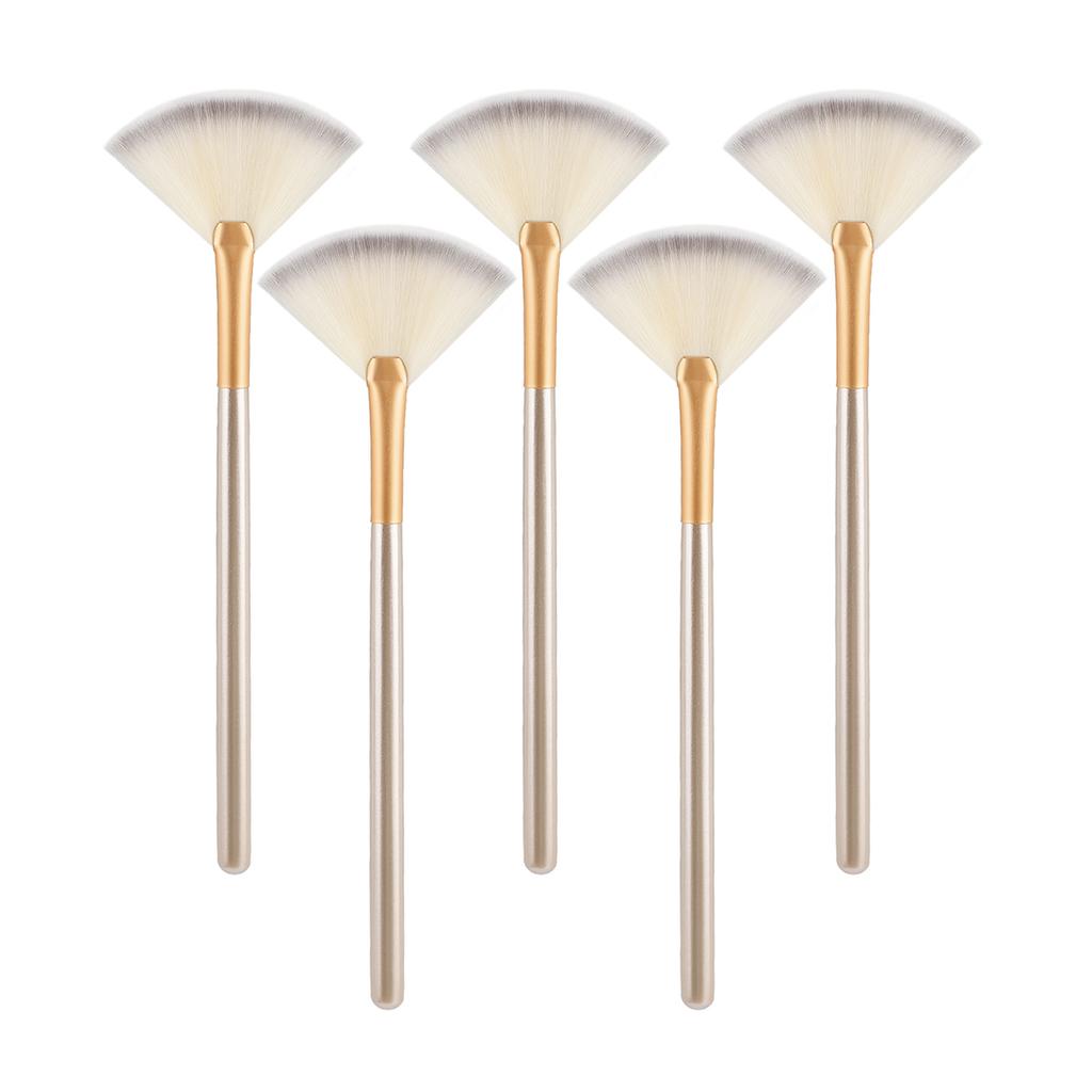 New Practical Facial Brushes Fan Makeup Brushes Soft Portable Mask Brushes Cosmetic Tools for Ladies Girls Nail Charm Beaut