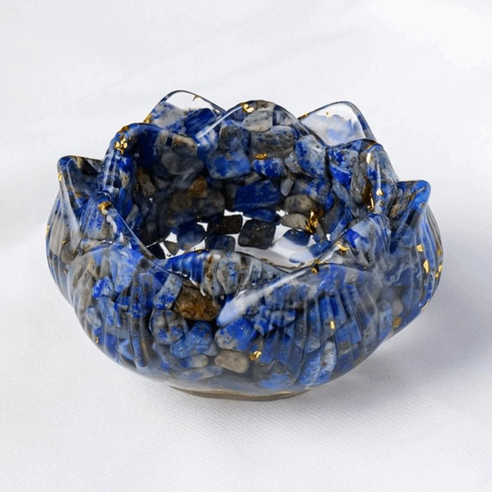 DIY Craft Crystals Lotus Flower Base Lotus Shape Crystal Lotus Bowl Crystal Ornament  Office Decor