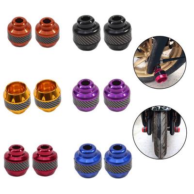 2 Stück Universal Motorrad Radschutz Sturzpad Motorrad Sturzprotektoren Legierung Motocross Sturz Vorderradgabel Schieber Tassen