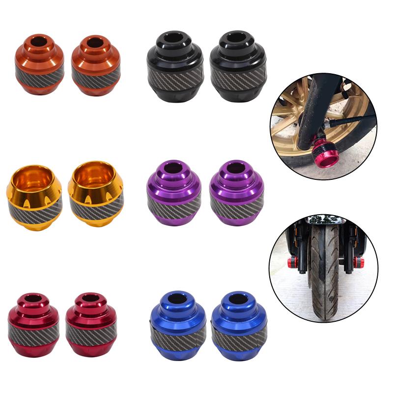 2Pcs Universal Motorcycle Wheel Protection Crash Pad Motorbike Crash Protectors Alloy Motocross Falling Front Fork Slider Cups