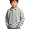 Kids Sweatshirt Boys Long Sleeve Shirts Soild Casual Pullover Shirt Outdoor Fall Clothes For Teen Boy