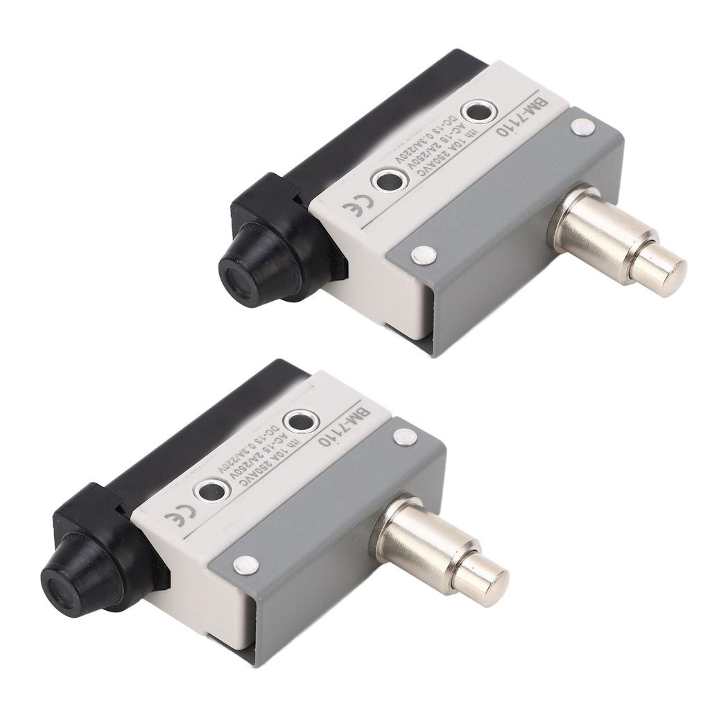 2Pcs Sealed Limit Switch Adjustable Momentary Limit Switch Pin Plunger NO+NC 250VAC