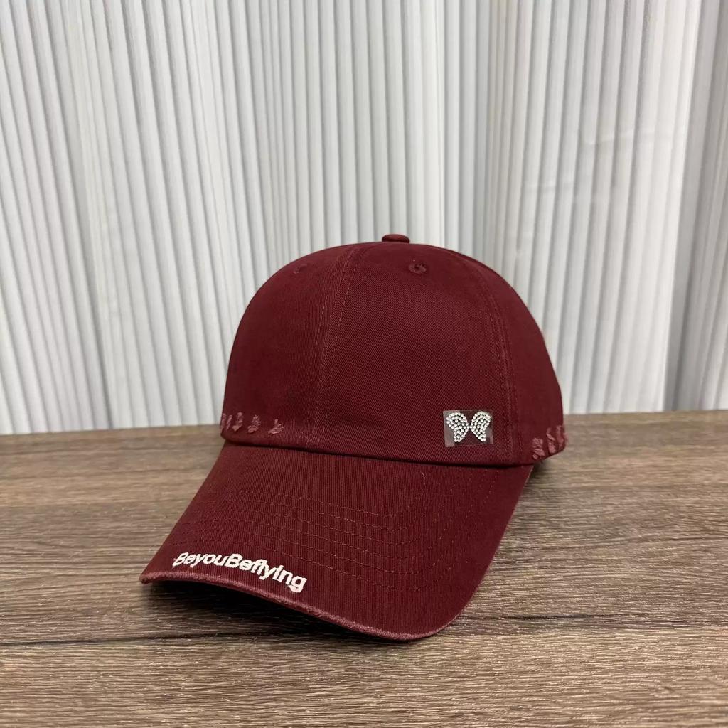 Fashion Hat Autumn Baseball Cap Children's Big Head Circumference Wide Eaves Show Small Face High Quality Korean Washed Ripped Cap Men