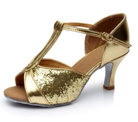 Damen Farbe Mode Rumba Walzer Prom Ballsaal Latein Tanzschuhe Sandalen