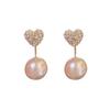 High End Heart-shaped Earrings with A Niche Temperament