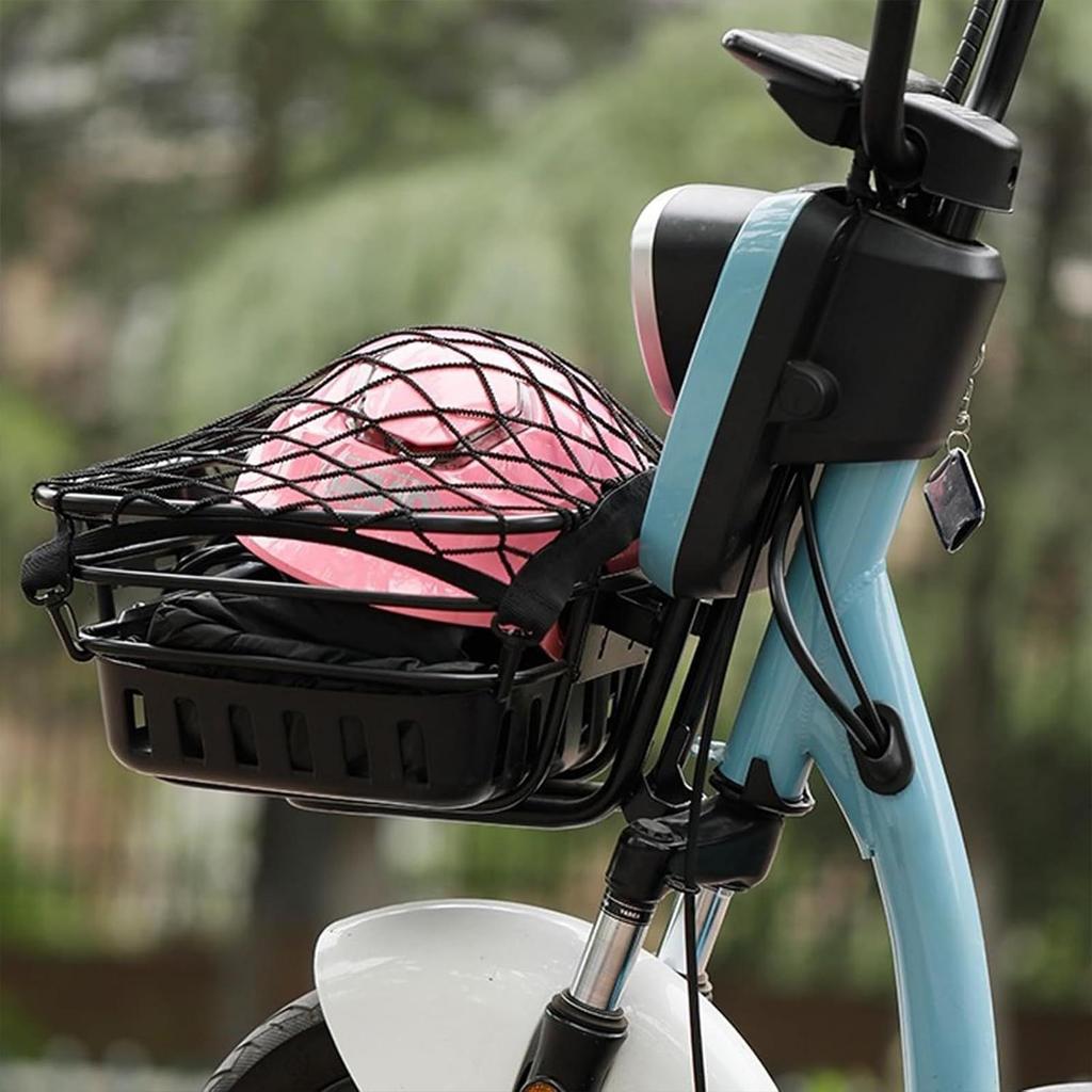 Motorcycle Durable Elastic  Basket Net Cover Black Helmet Net Swivel 4 Hook Buckle Rotating Anti-Fall Bag Accessories