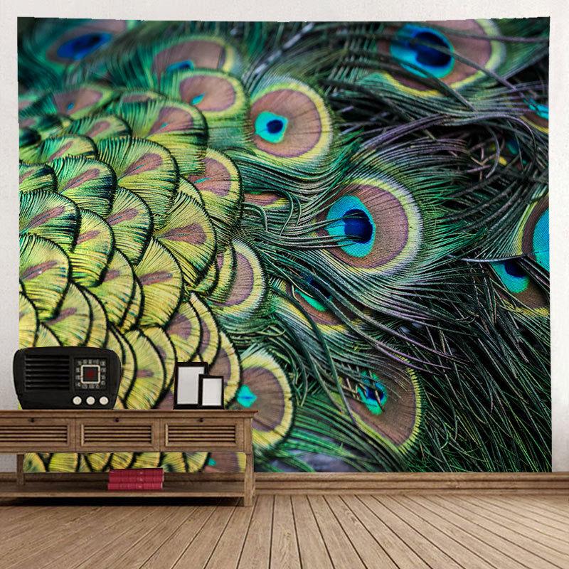 Páv los jednoduché umění gobelín nástěnný závěs bohémský styl psychedelické čarodějnictví umění karikatura domácí pozadí dekorace na zeď
