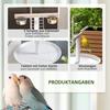 Bird Stand with Four Wheels, Perches, Stainless Steel Feed Bowls, Round Tray, for Garden, Indoor, Outdoor - White