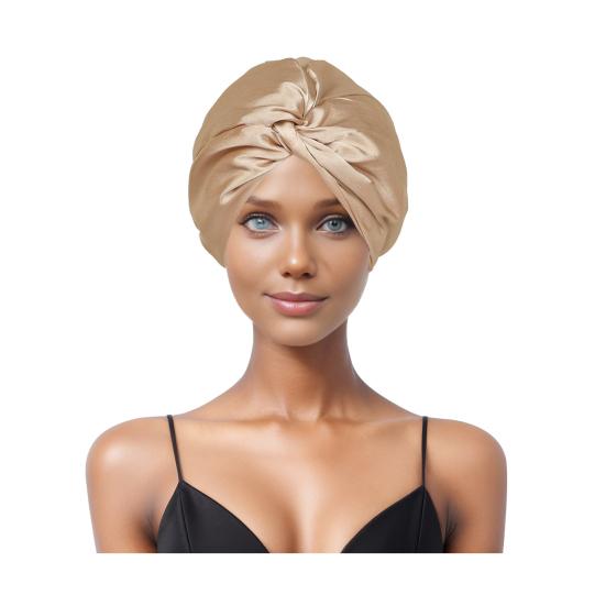 Schlafhut Doppellagig Verstellbare Passform Frizzfreier Haarschutz Bequeme Elastische Passform Nachtmütze Haarpflege