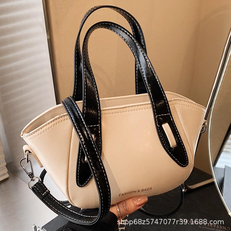 Premium Hand Bag Summer Shoulder Messenger Bag Silver Powder Contrasting Color Bag Women's Shoulder Messenger Tote Bag