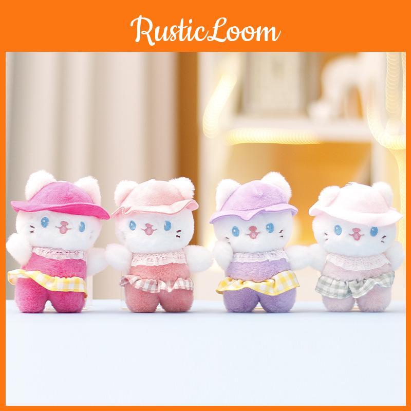 Cute Keychain Pussy Cartoon Girl Backpack Decorative Pendant Plush Gift Doll