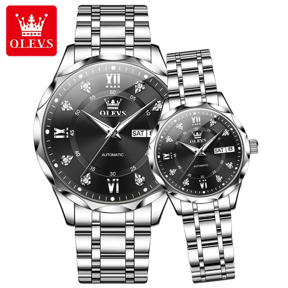 OLEVS Original Luxury Couple Watch Waterproof