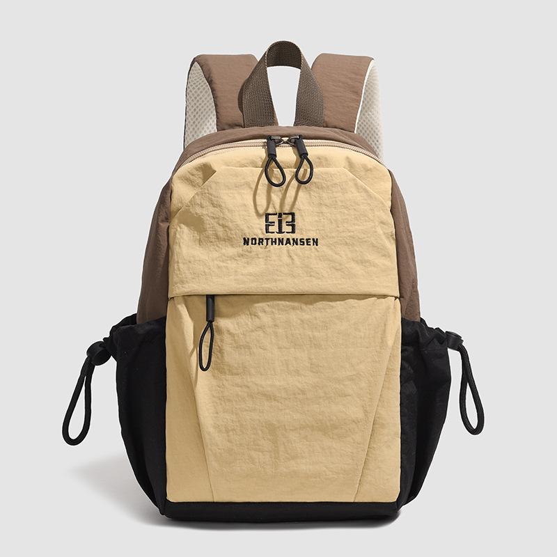 Schoolbag New Tide Outdoor Travel Small Backpack Washed Cloth Lightweight Waterproof Contrast Color Schoolbag Ultra Light Versatile Backpack