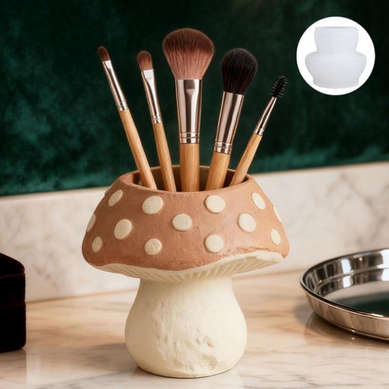 Flexible Silikon Pilzform Pflanzgefäßform für Harzkunst Beton Zement Guss und Dekorativer Kerzenbehälter