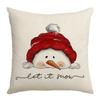 New Christmas Snowman Pillow Living Room Sofa Bedroom Balcony Pillow Home Lumbar Pillow Cover