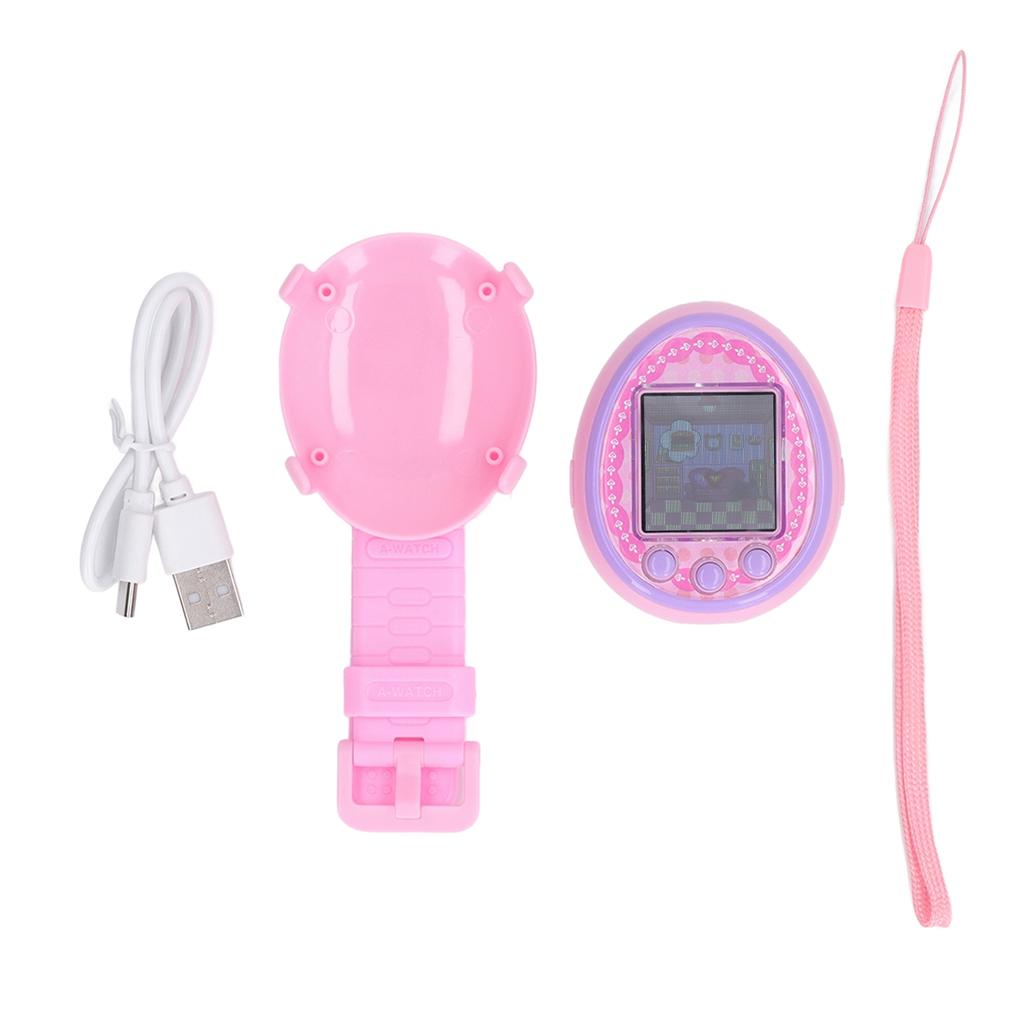 Digital Reality Pet Puzzle Handheld Type C Charging Colorful Display Game Digital Pet White