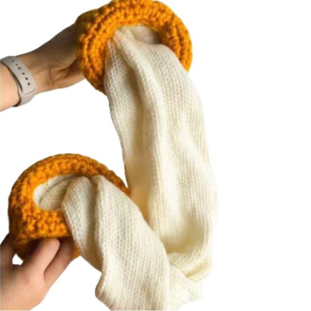 Windproof Mozzarella Stick Scarf Cute Long Neck Scarves Unisex Thermal Neck Warmer Cheese Lovers