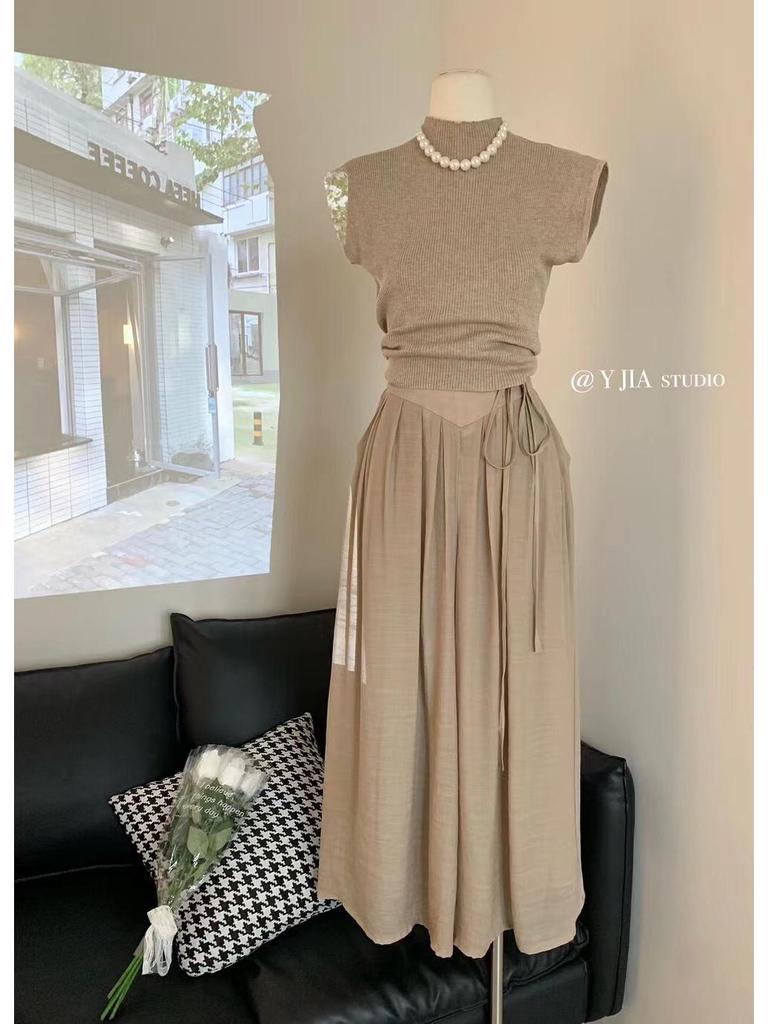 2023 Frühling/Sommer Vielseitige Baumwollleinen Bindehose Retro Culottes