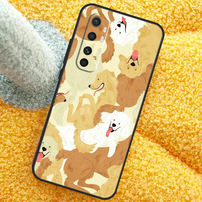 Cartoon Golden Retriever Hund Hülle Für Xiaomi 15 14 Ultra 13T 14T 15T 17 Pro Max Abdeckung Für POCO X7 F8 Pro X3 X5 X6 F5 F6 F7